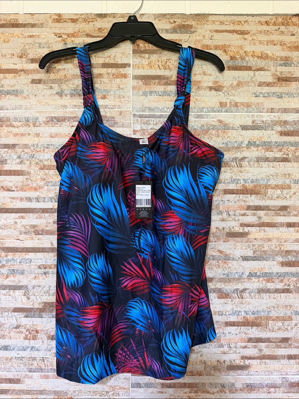 Ocean Blues & Tropical Leaf Tankini